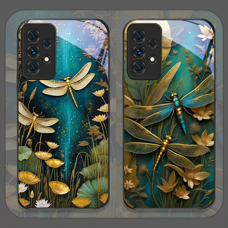 Flower Golden Dragonfly Temper - Samsung Galaxy A55 ulasan dan harga