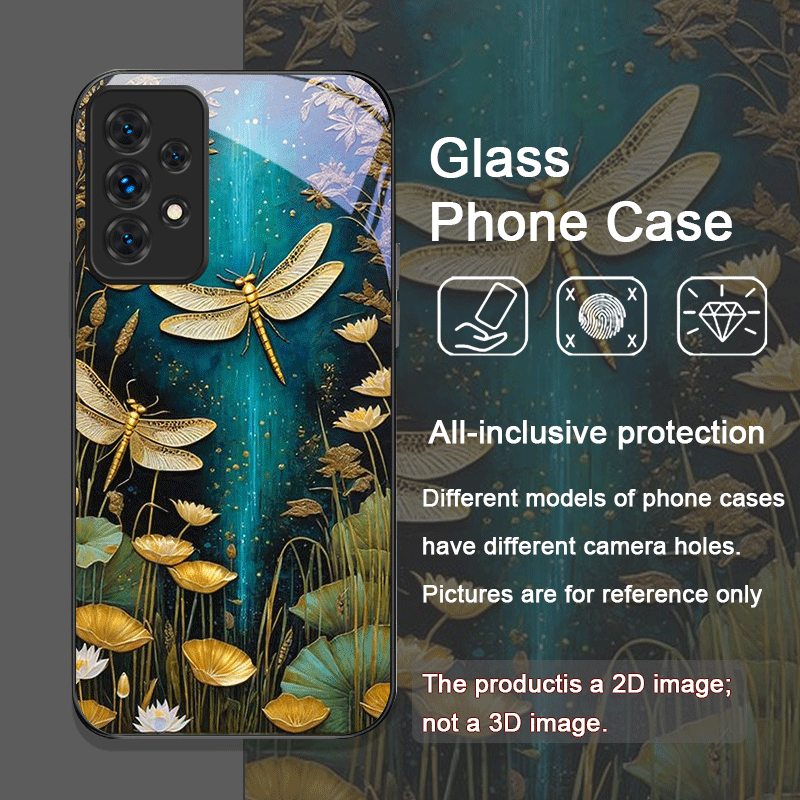 Flower Golden Dragonfly Temper - Samsung Galaxy A55 ulasan dan harga