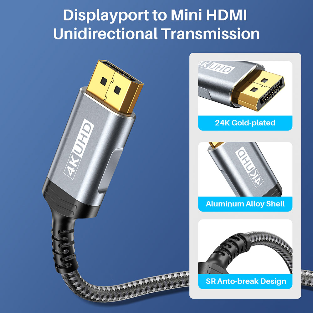 DisplayPort To Mini HDMI Cable - Tablet Lap Desk ulasan dan harga