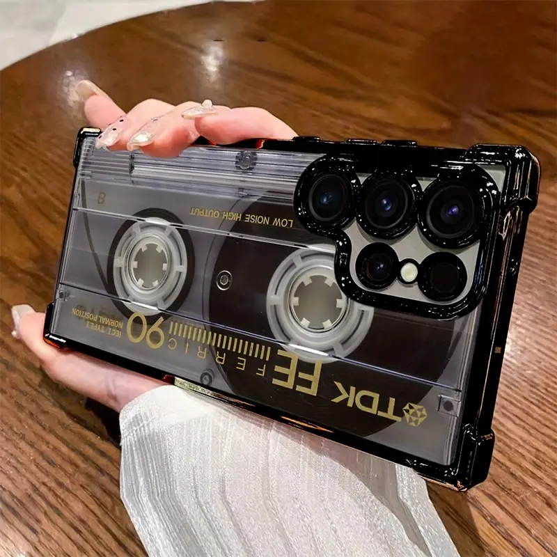 Retro Cassette Pattern Plating - Samsung Galaxy A55 ulasan dan harga