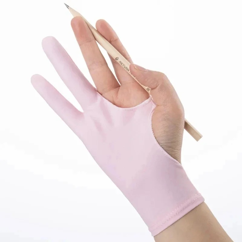 1/4pcs Anti-Fouling Two-Finger - Drawing Glove Artist ulasan dan harga